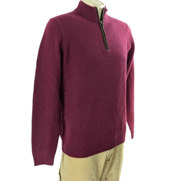 L McLaughin 1/4 Zip Cashmere Sweater SZ M NWT $448 - Picture 3 of 5
